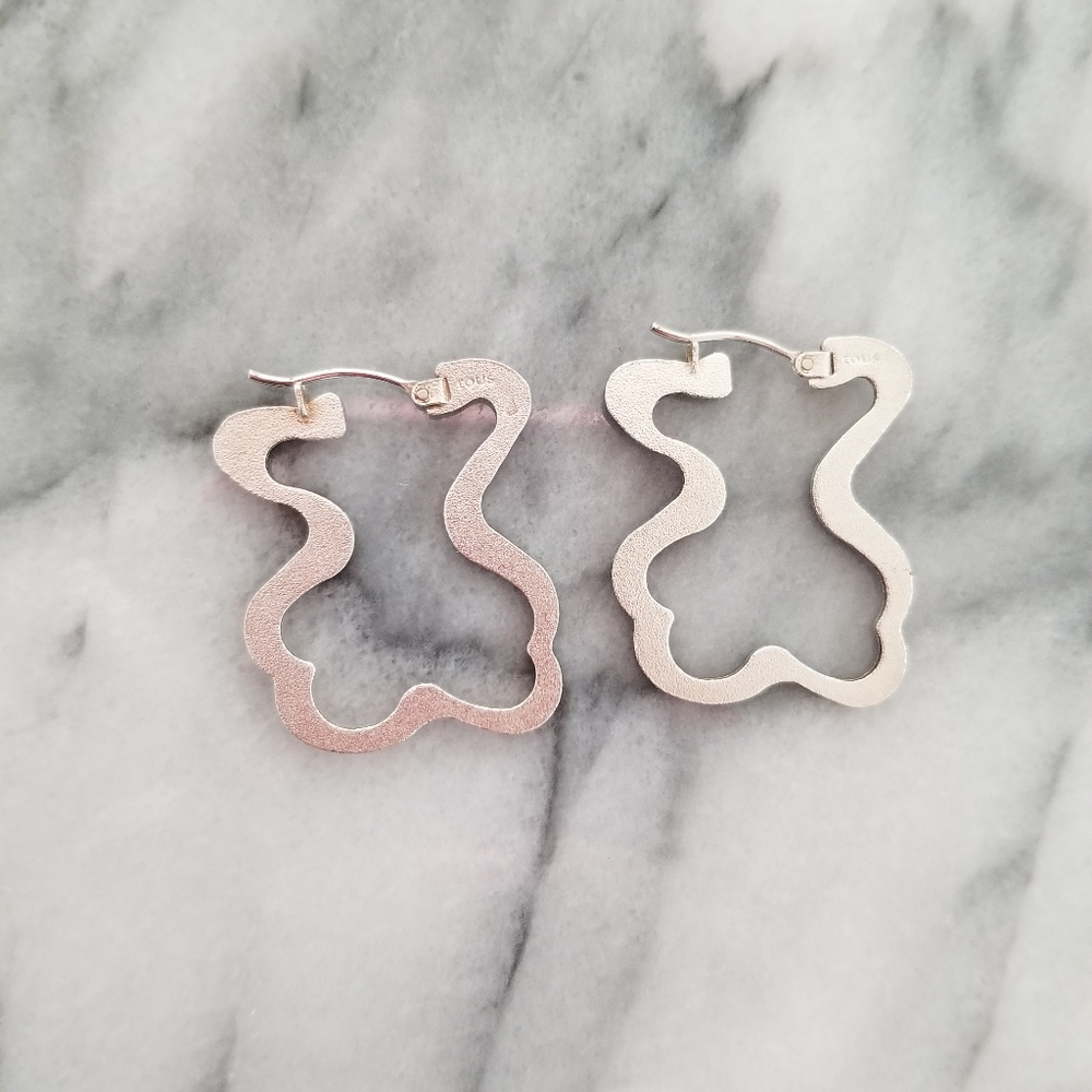 Tous silhouette silver earrings